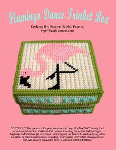 Flamingo Dance Trinket Box: Plastic Canvas Pattern