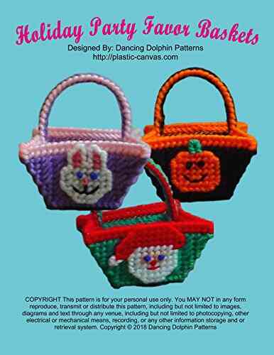 Holiday Party Favor Baskets: Plastic Canvas Pattern