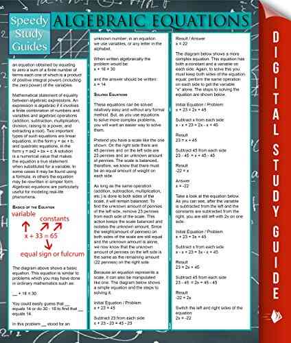 Algebraic Equations: Speedy Study Guides (Edition 1)