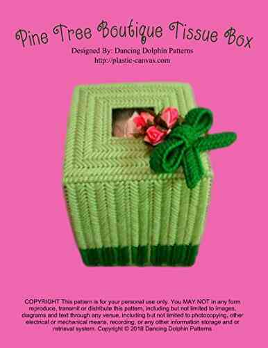 Pine Tree Boutique Tissue Box Cover: Plastic Canvas Pattern