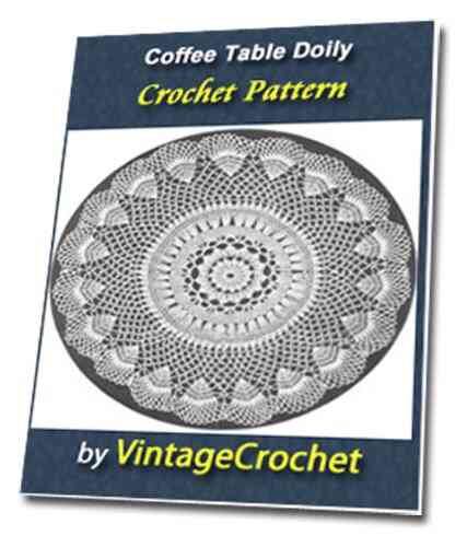 Coffee Table Doily Vintage Crochet Pattern EBook