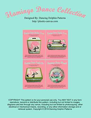 Flamingo Dance Collection: 4 Plastic Canvas Patterns