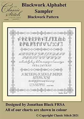 Blackwork Alphabet Sampler Blackwork Pattern