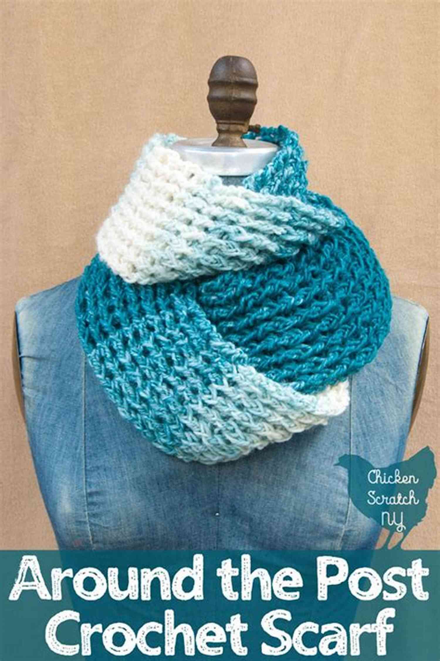A Beautiful Handmade Crochet Scarf Wrapped Around A Woman's Neck Crochet Pattern Easy Scarf Project