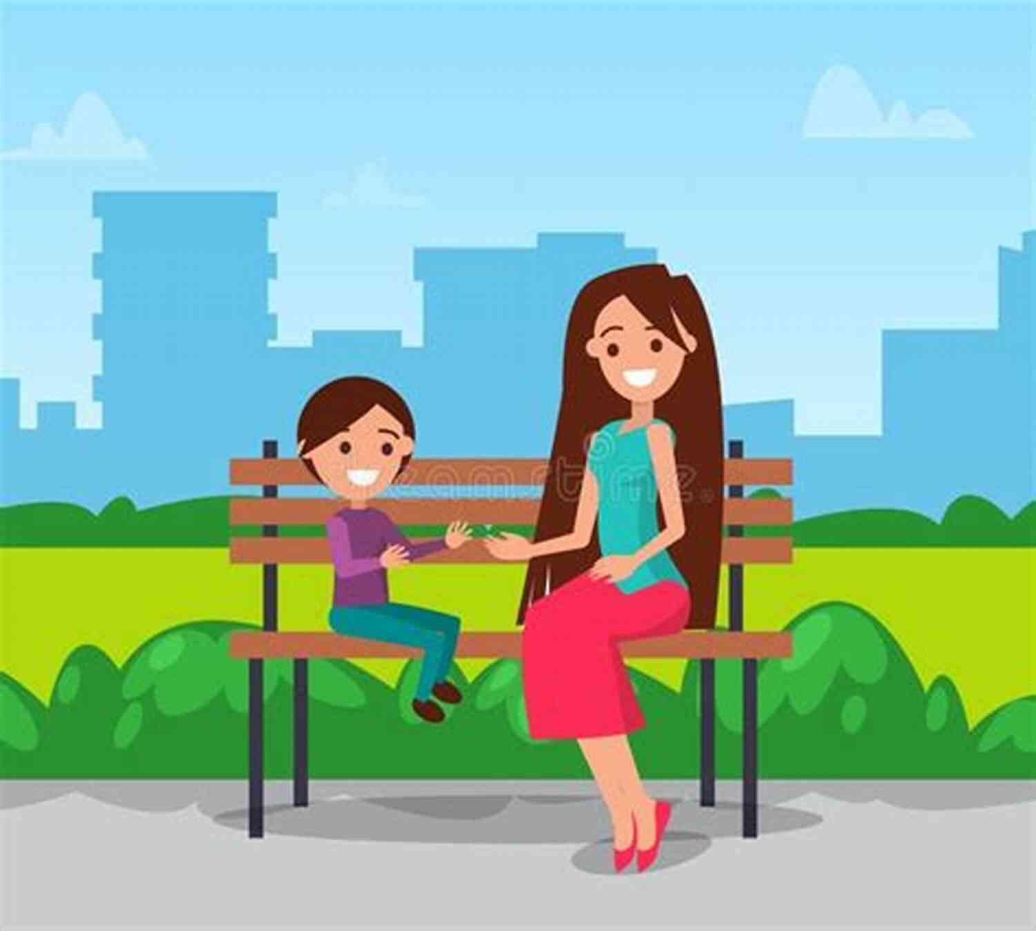 A Mother And Her Son Sitting On A Park Bench, Representing The Bond Between Generations Clear As Spirit: Poems About Lovers Family Friends And Home: The Relationships That Shape Our Lives