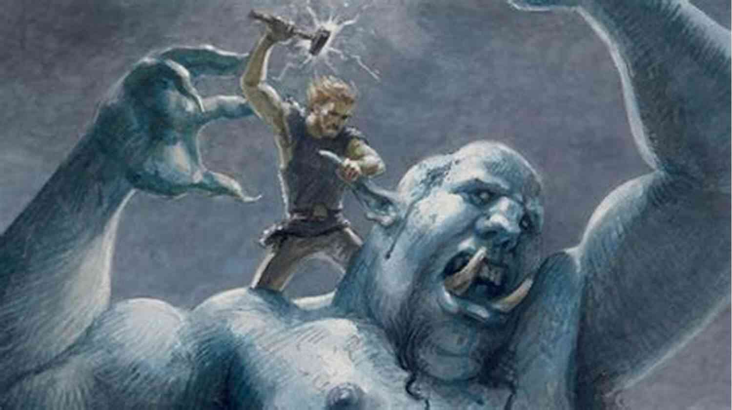 A Mythical Frost Giant And A Beautiful Maiden Engaged In A Fierce Battle Wolfshead And Other Stories:17 Short Stories By Robert E Howard