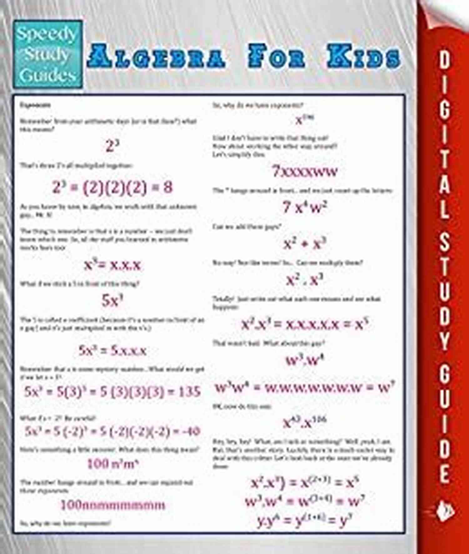 Equations Algebraic Equations: Speedy Study Guides (Edition 1)