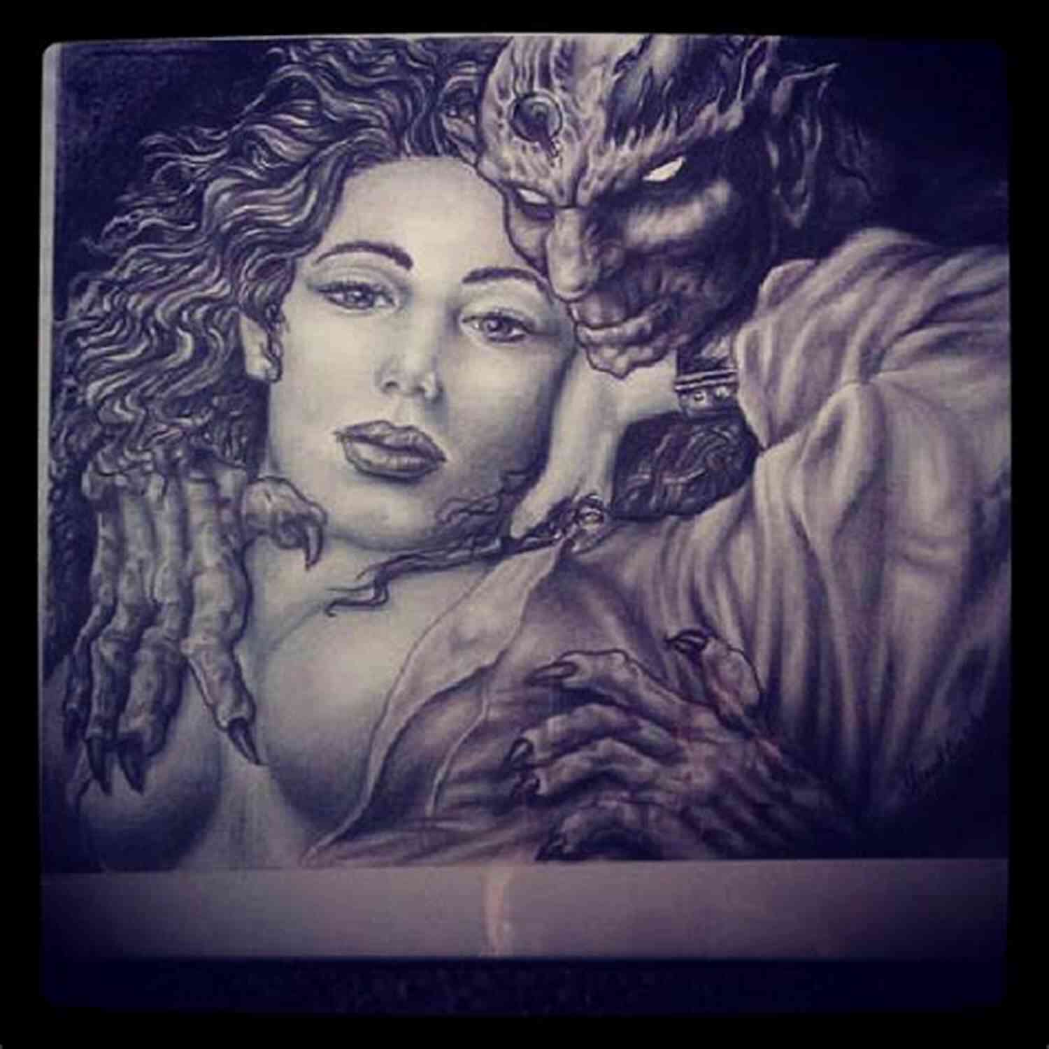 Illustration Of A Captivating Demon Embracing A Character Transforming Genders With An Enchanting Background Demon Love: Gender Bender Tales