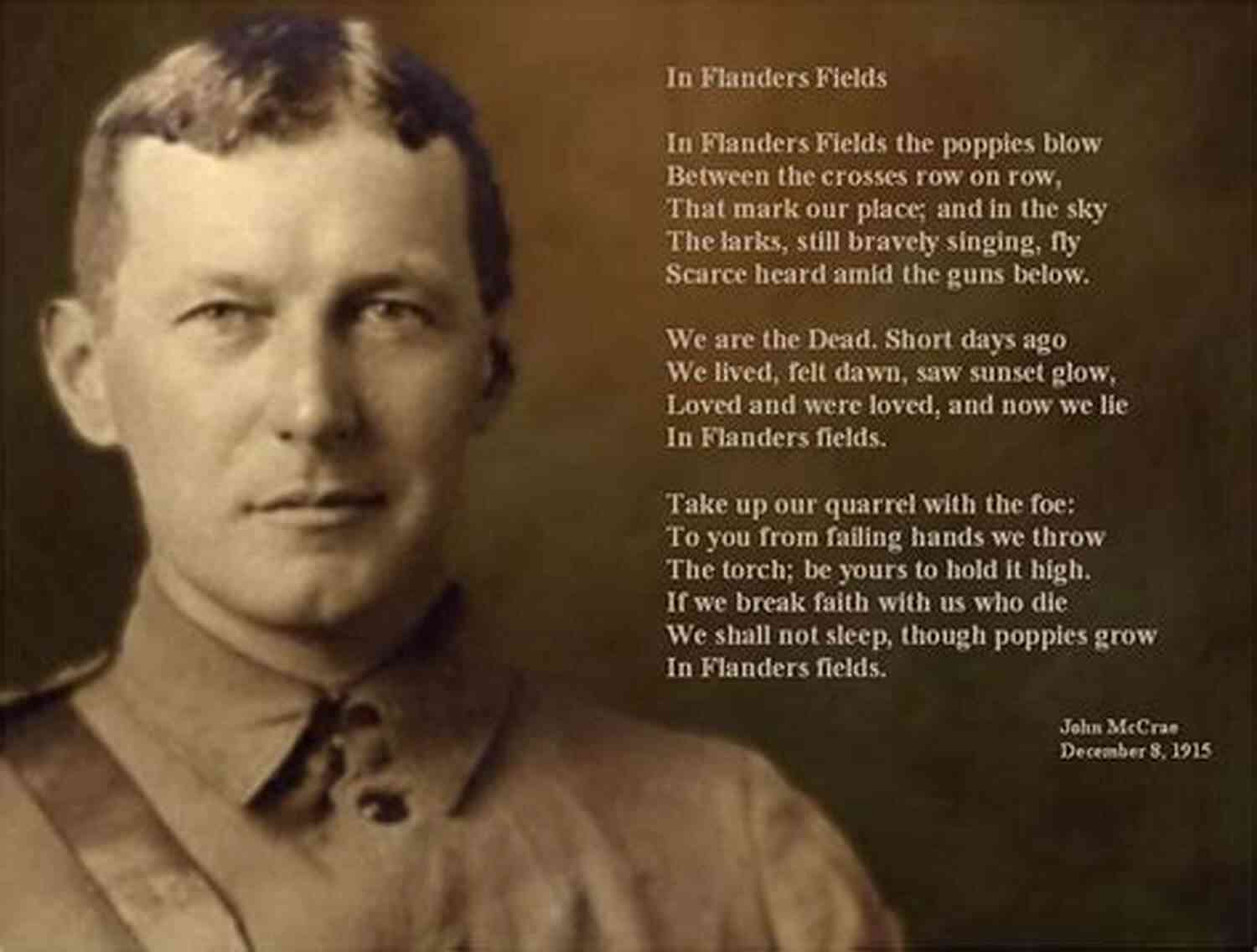 John McCrae A Soldier Poet Who Wrote 'In Flanders Fields' Deep Cry: Soldier Poets Killed On The Western Front