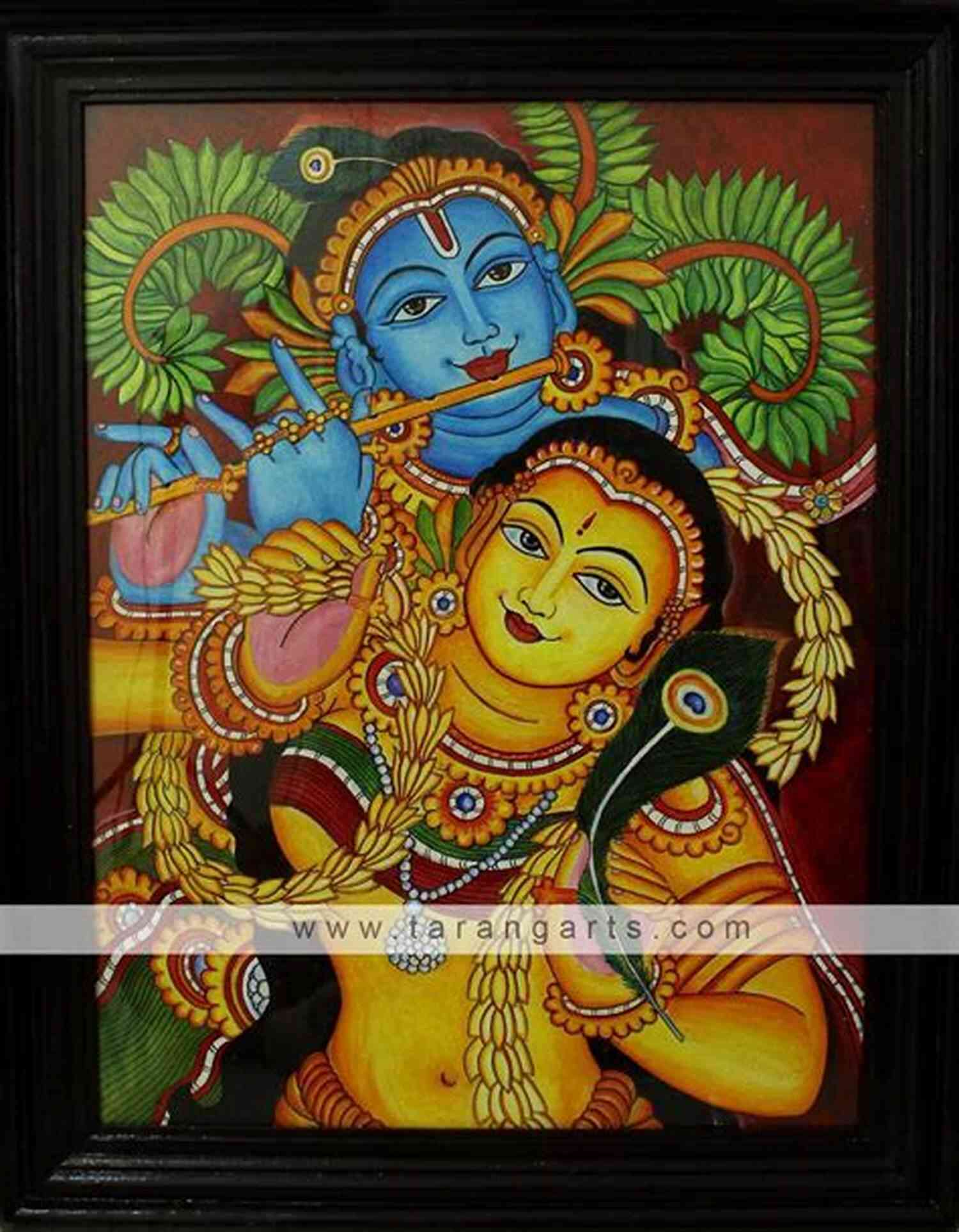 Krishna And Radha Standing Together, Epitomizing Divine Love And Devotion Beautiful Krishna (In Closing 10)