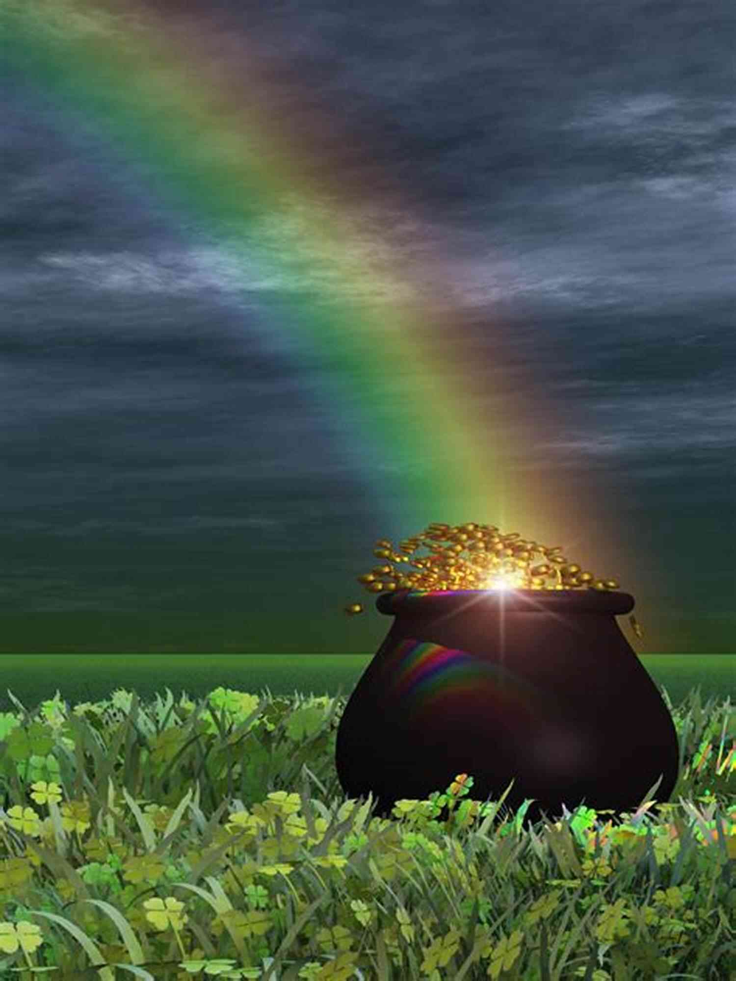 Man Holding A Pot Of Gold At The End Of A Rainbow Hector : Gold At The End Of My Rainbow