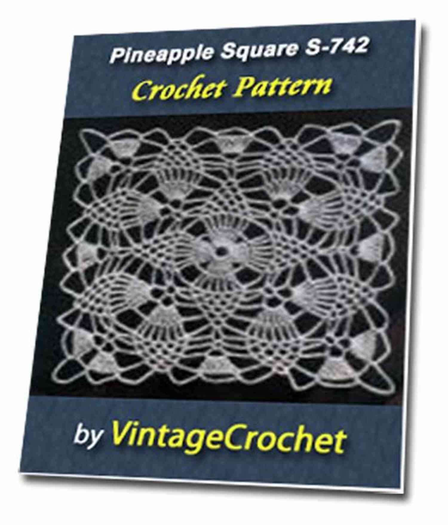 Pineapple Square 742 Tablecloth Pineapple Square S 742 Tablecloth Vintage Crochet Pattern EBook