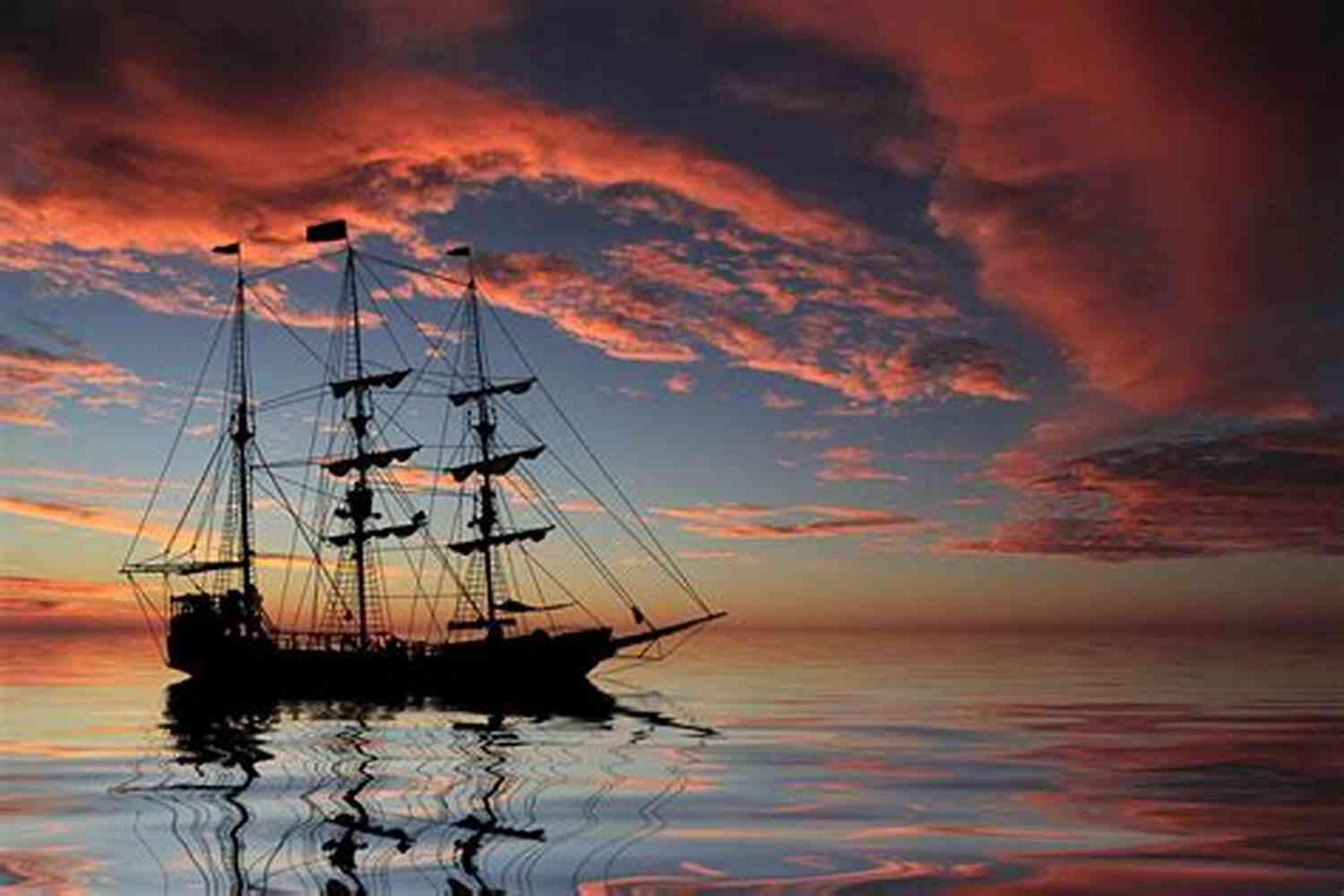 Pirate Ship At Sunset In Dangerous Company: The Dorset Boy 4
