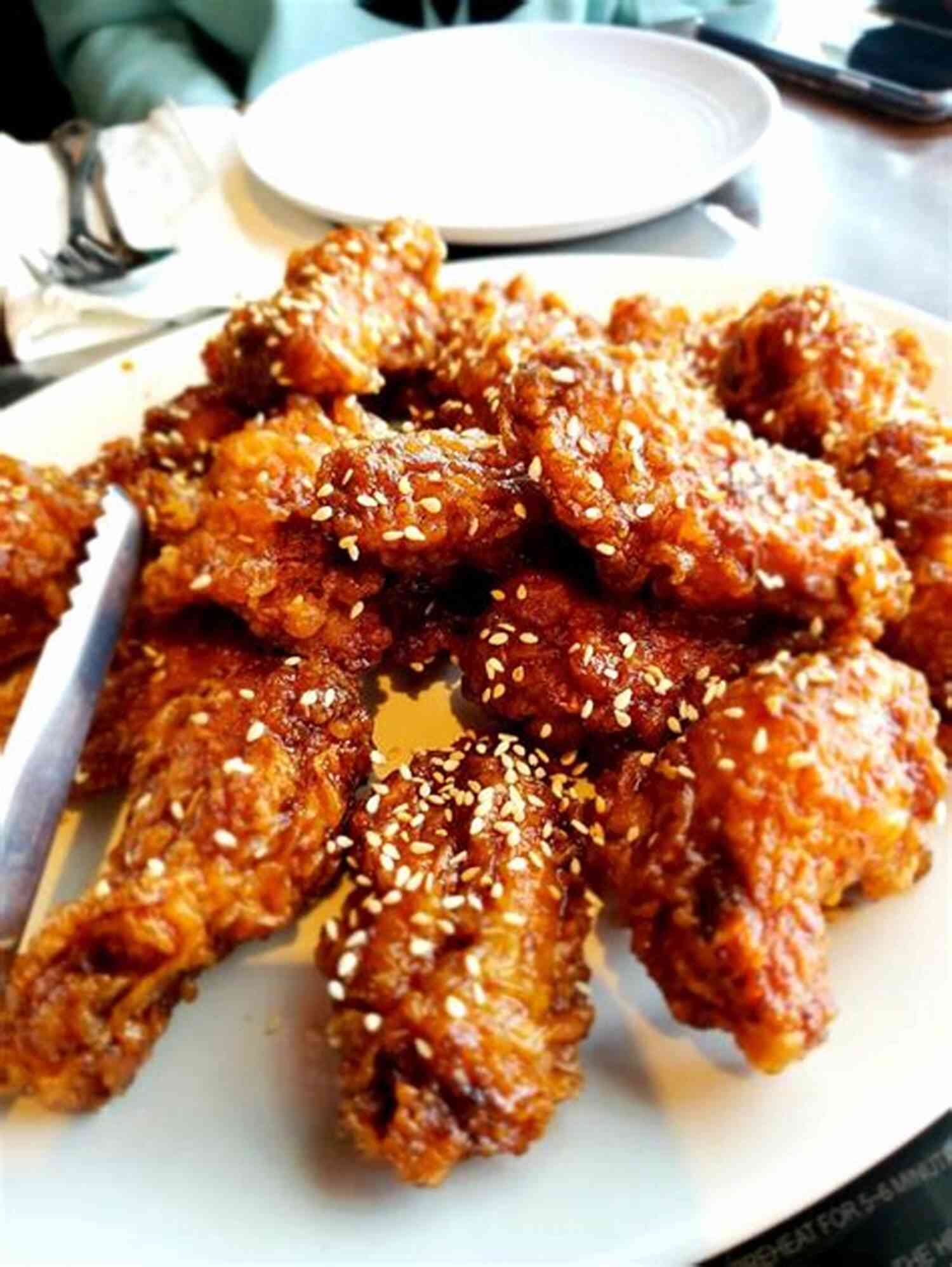 Plate Of Korean Fried Chicken Glazed With Soy Garlic Sauce Korean Foods: 4 Common Flavors Of Korean Fried Chicken