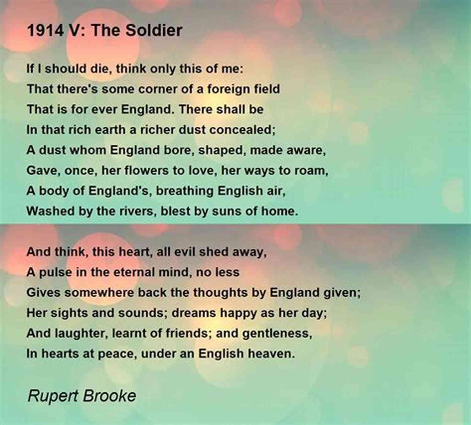 Rupert Brooke A Soldier Poet Who Wrote 'The Soldier' Deep Cry: Soldier Poets Killed On The Western Front