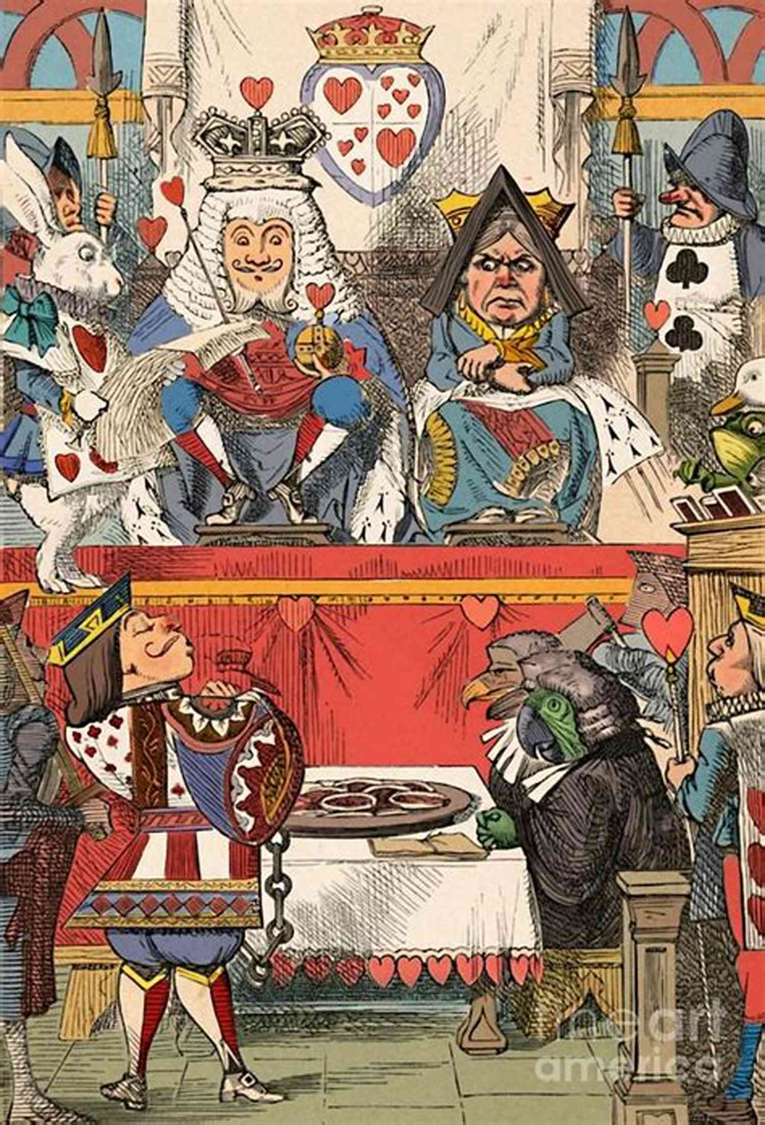 The Queen Of Hearts And Her Court Alice S Adventures In Wonderland : Illustrated Edition