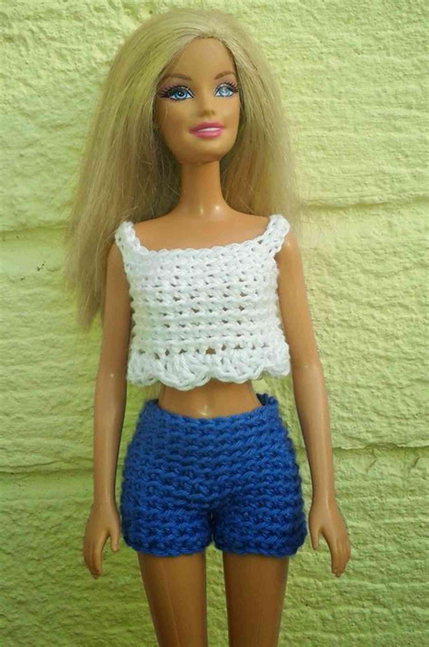 Crochet Pattern For A Trendy Crop Top And Skirt For Barbie Crochet Patterns For Barbie And Fashion Dolls