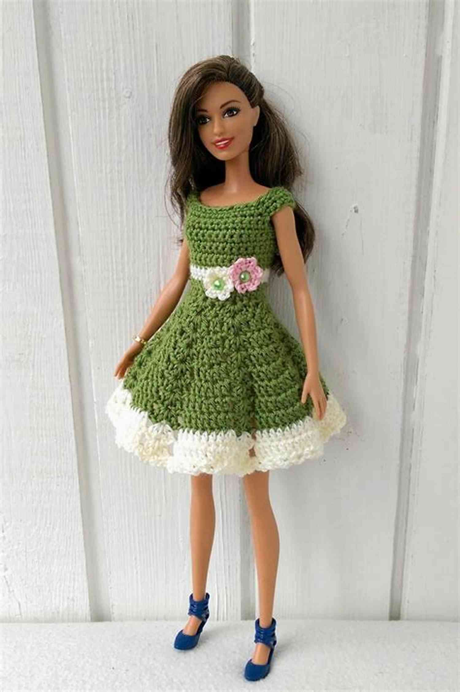 Crochet Pattern For A Vintage Inspired Dress For Barbie Crochet Patterns For Barbie And Fashion Dolls